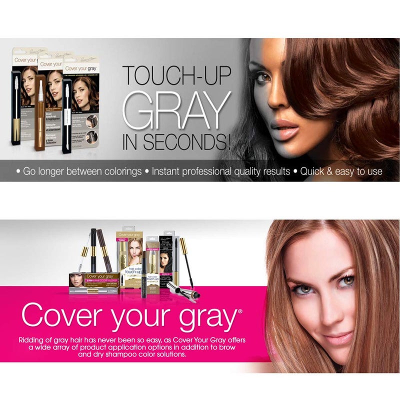 Cover Your Gray Waterproof Root Touch-Up Dark Brown 0.53 Ounce - Image 3